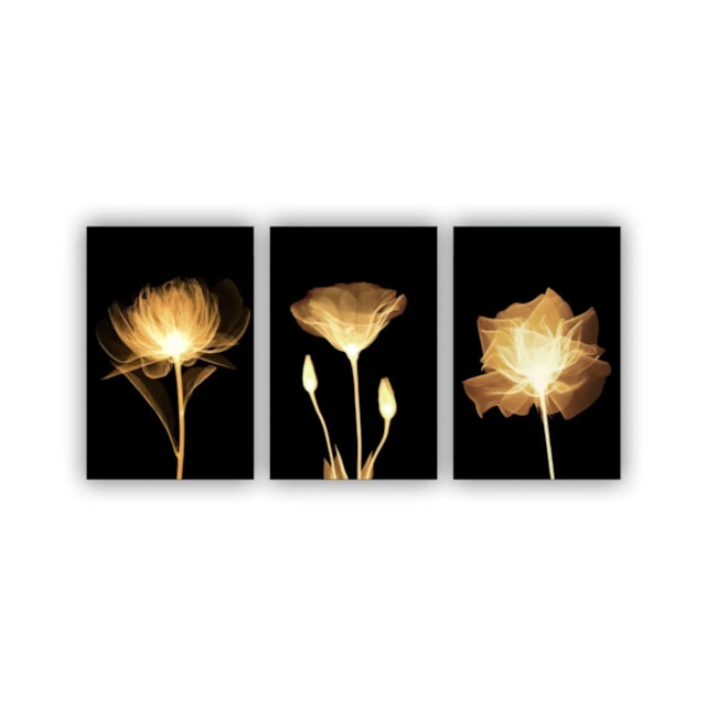 Quadros Decorativos quarto Floral Flores Amarelas 60x40