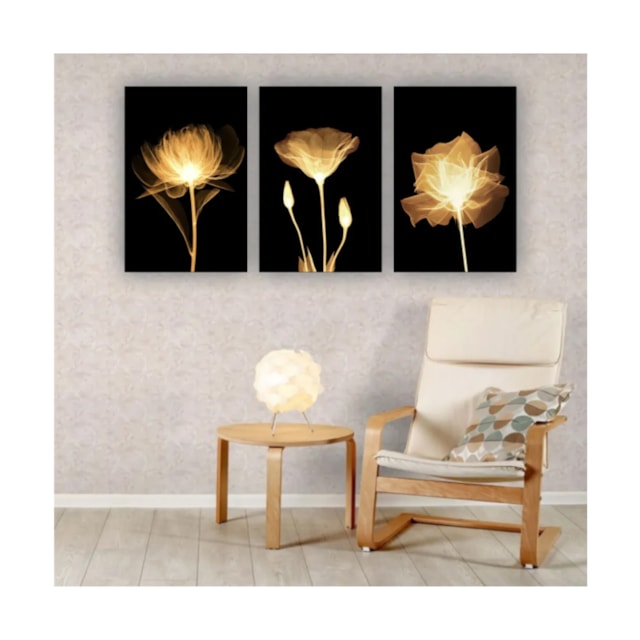 Quadros Decorativos quarto Floral Flores Amarelas