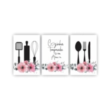 Quadros Decorativos quarto frases Cozinha Temperada com Amor