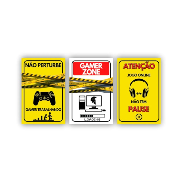 Quadros Decorativos quarto Gamer Zone Não Perturbe 60x40