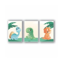 Quadros Decorativos quarto Infantil Dinossauro Baby