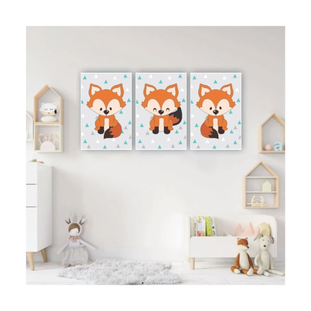 Quadros Decorativos quarto Infantil Raposinha