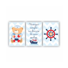 Quadros Decorativos quarto Infantil Urso Marinheiro