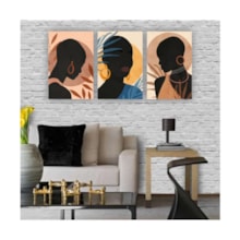 Quadros Decorativos quarto Mulheres Negras Silhueta Artística 60x40