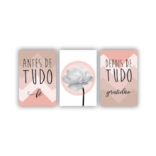 Quadros Decorativos quarto Religioso Antes de Tudo Cor Rose 60x40