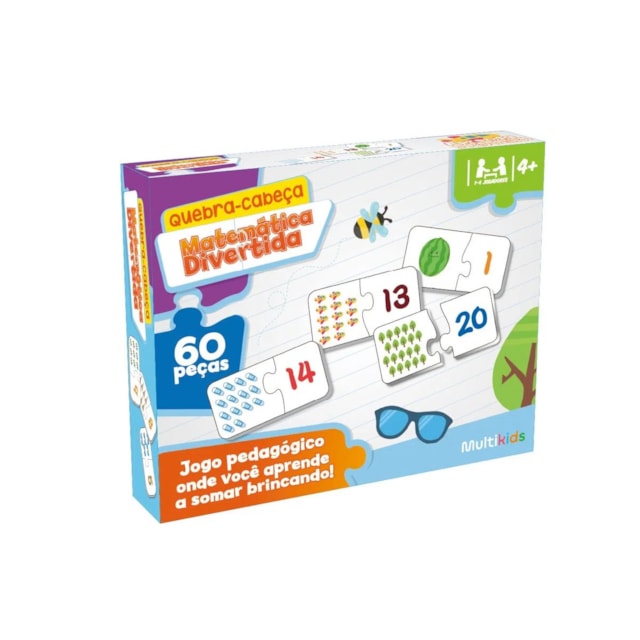 Quebra Cabeça Matemática Divertida 60 Peças Multikids - BR1798