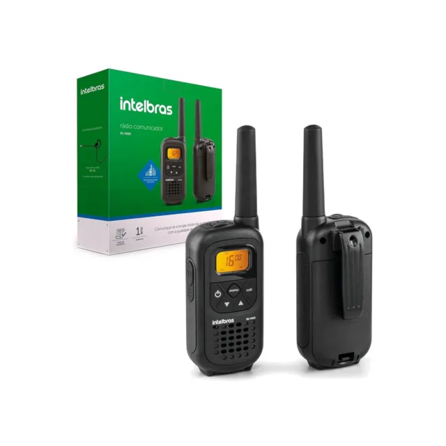 Rádio Comunicador de 1km a 20km RC4002 - INTELBRAS Rádio Comunicador de 1km a 20km RC4002 - INTELBRAS