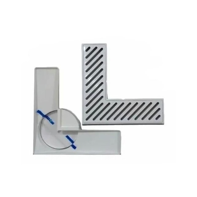 Ralo de Canto Saída de 100mm Grelha Branca - Astra Ralo de Canto Saída de 100mm Grelha Branca - Astra