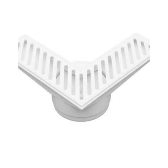 Ralo de Canto Saída de 100mm Grelha Branca - Astra Ralo de Canto Saída de 100mm Grelha Branca - Astra