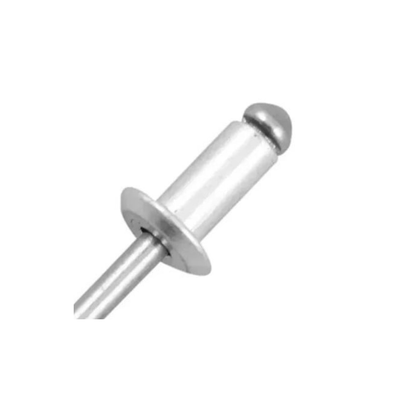 40 Rivetti Ciechi In Alluminio 4.8x12 Mm - A Flangia Larga, Per Metallo, Plastica E Pelle (Nero)