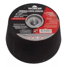 Rebolo Copo Cônico 4" Grão 120 - WORKER Rebolo Copo Cônico 4" Grão 120 - WORKER