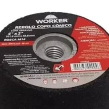 Rebolo Copo Cônico 4x2 101,6mm x 50,8mm M14 - Worker Rebolo Copo Cônico 4x2 101,6mm x 50,8mm M14 - Worker