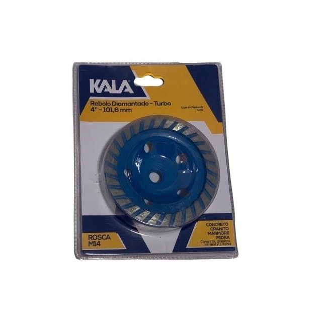 Rebolo Diamantado Turbo 101,6 x M14 - Kala Rebolo Diamantado Turbo 101,6 x M14 - Kala