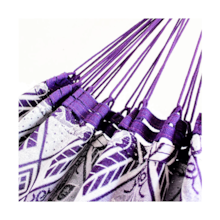 Rede de Dormir Casal Indiana Lilas com Branco Rede de Dormir Casal Indiana Lilas com Branco