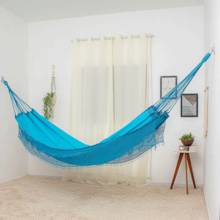 Rede de Dormir Casal Sol a Sol Azul Claro Rede de Dormir Casal Sol a Sol Azul Claro