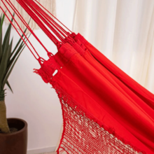 Rede de Dormir Casal Sol a Sol Vermelha Rede de Dormir Casal Sol a Sol Vermelha