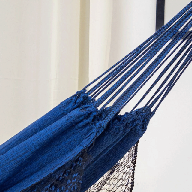 Rede De Dormir Jeans Mesclado Azul Com Preto Rede De Dormir Jeans Mesclado Azul Com Preto