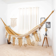 Rede de Dormir Ostra Especial Caramelo com Bege Rede de Dormir Ostra Especial Caramelo com Bege