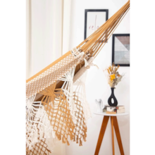 Rede de Dormir Ostra Especial Caramelo com Bege Rede de Dormir Ostra Especial Caramelo com Bege