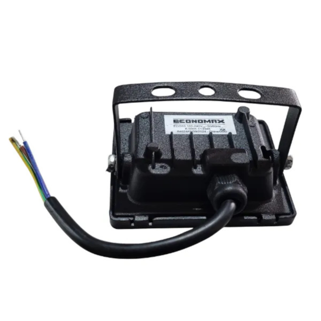 Refletor de LED 10W 6500K Preto - ECONOMAX