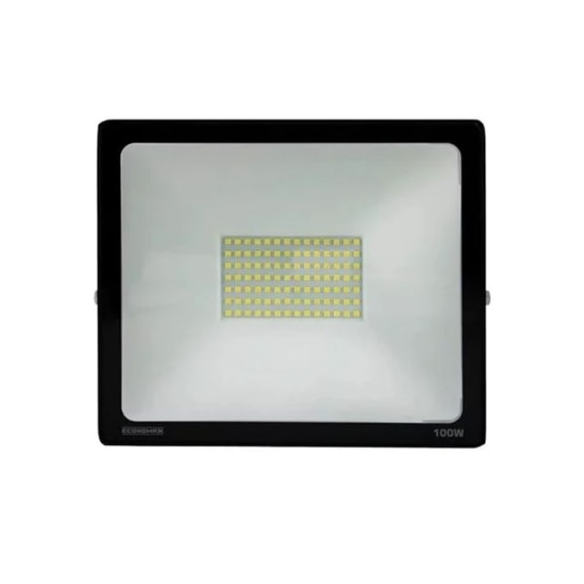 Refletor LED 100w 6500k Preto - ECONOMAX