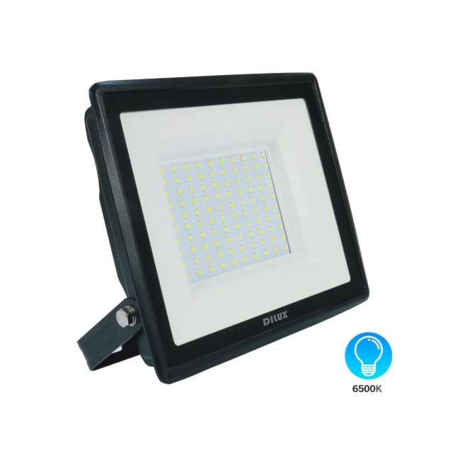 Refletor Led 100W IPI65 6500k Preto - DILUX