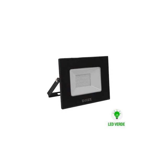 Refletor LED 10w Luz Verde Preto - Dilux