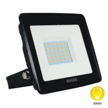 Refletor Led 30w 3000K Preto - DILUX