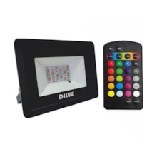 Refletor LED 30w RGB Preto - Dilux Refletor LED 30w RGB Preto - Dilux