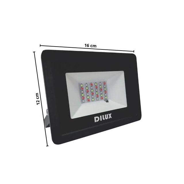 Refletor LED 30w RGB Preto - Dilux