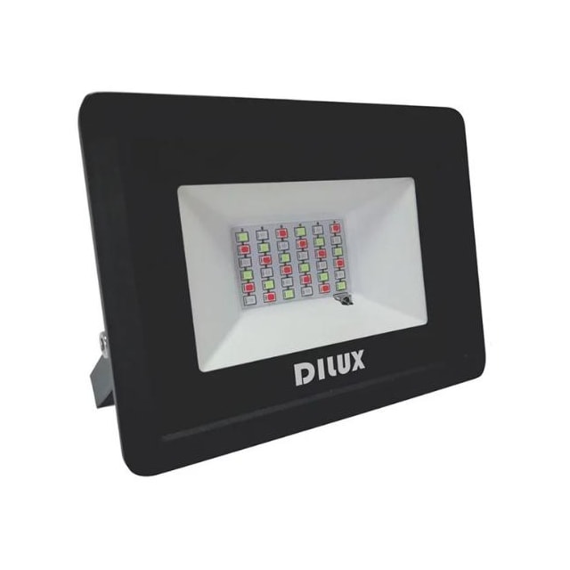 Refletor LED 30w RGB Preto - Dilux Refletor LED 30w RGB Preto - Dilux