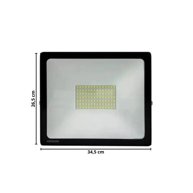 Refletor LED Preto 6500k 300w - Economax Refletor LED Preto 6500k 300w - Economax