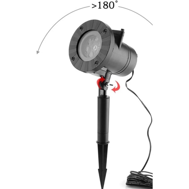 Refletor Projetor LED Holográfico Natalino RGB Bivolt à Prova D'Água Refletor Projetor LED Holográfico Natalino RGB Bivolt à Prova D'Água