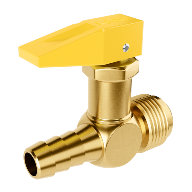 Registro Corta Fogo 1/2" NPT (F) x 3/8" 90º - ROCO Registro Corta Fogo 1/2" NPT (F) x 3/8" 90º - ROCO