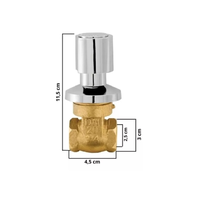 Registro de Gaveta 1509 3/4" C-40 - DELTA METAIS Registro de Gaveta 1509 3/4" C-40 - DELTA METAIS