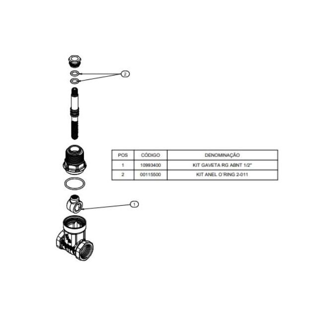 Registro de Gaveta Base 1/2" - DOCOL