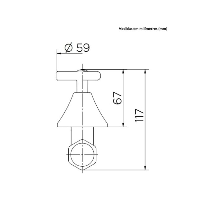 Registro de Pressão Base 3/4" com Acabamento Primor - Docol 