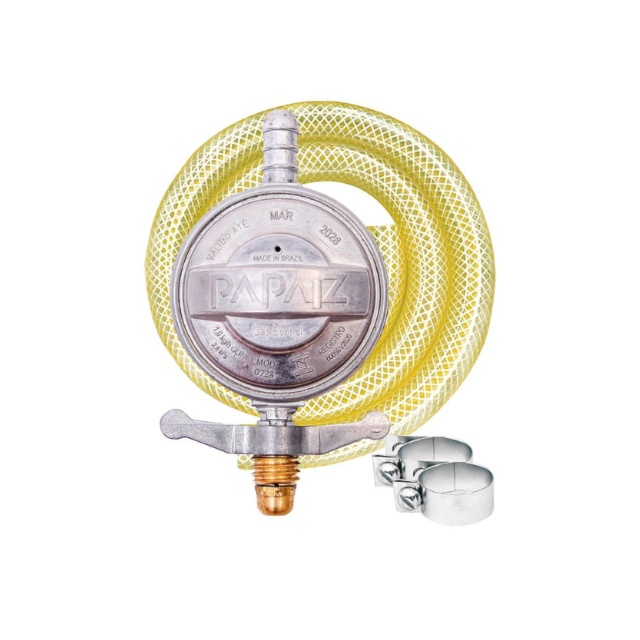 Regulador de Gás com Mangueira de 80cm 904P2 - PAPAIZ Regulador de Gás com Mangueira de 80cm 904P2 - PAPAIZ