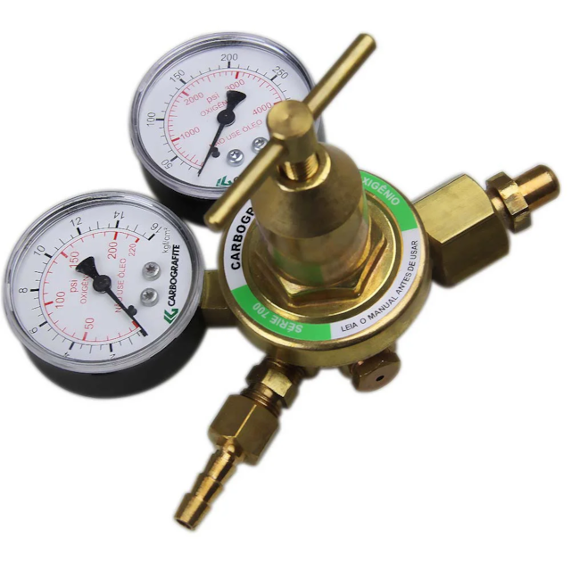 Regulador de Pressão Argônio Série 700 - CARBOGRAFITE Regulador de Pressão Argônio Série 700 - CARBOGRAFITE
