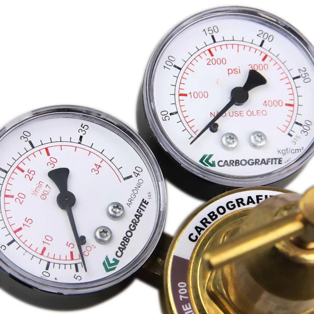 Regulador de Pressão Argônio Série 700 - CARBOGRAFITE Regulador de Pressão Argônio Série 700 - CARBOGRAFITE