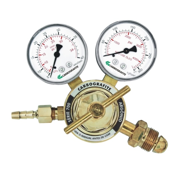 Regulador de Pressão Argônio Série 700 - CARBOGRAFITE Regulador de Pressão Argônio Série 700 - CARBOGRAFITE