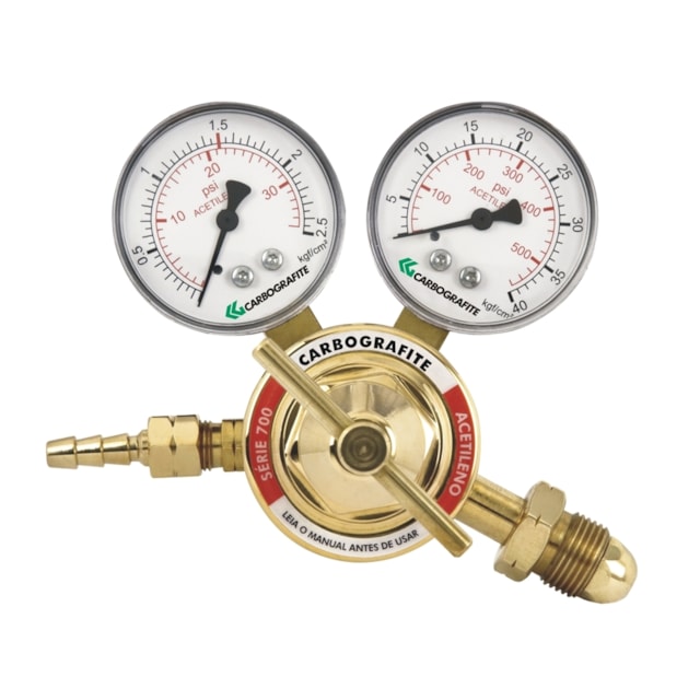 Regulador de Pressão de Acetileno Série 700 - CARBOGRAFITE Regulador de Pressão de Acetileno Série 700 - CARBOGRAFITE