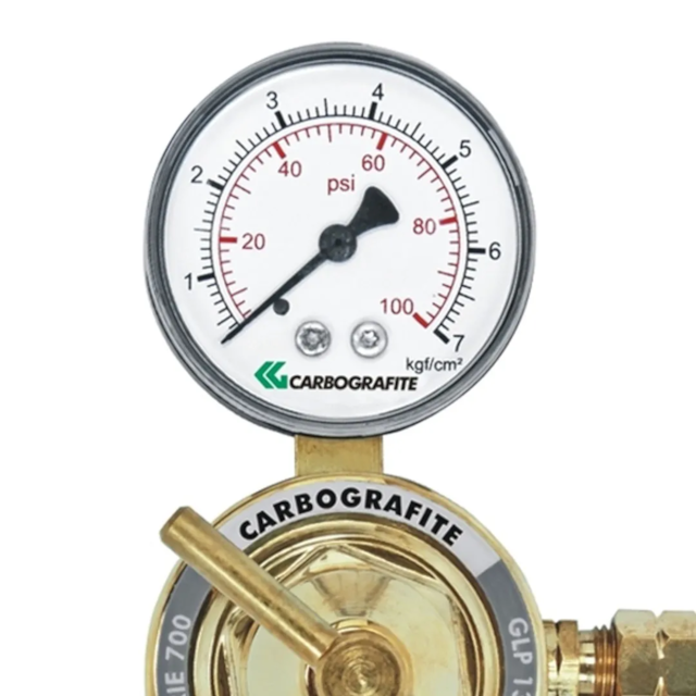 Regulador de Pressão para Cilindro GLP 13Kg  Serie 700 - CARBOGRAFITE Regulador de Pressão para Cilindro GLP 13Kg  Serie 700 - CARBOGRAFITE