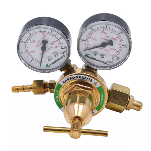 Regulador de Pressão para Cilindro Oxigênio  Serie 700 - CARBOGRAFITE Regulador de Pressão para Cilindro Oxigênio  Serie 700 - CARBOGRAFITE