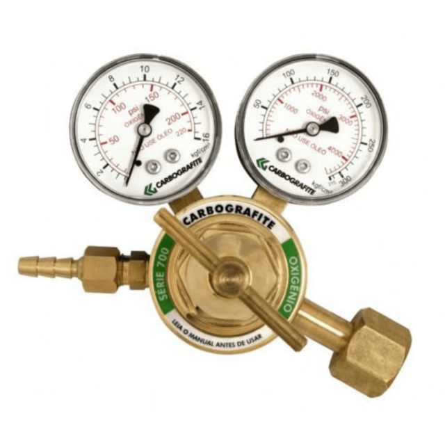 Regulador de Pressão para Cilindro Oxigênio  Serie 700 - CARBOGRAFITE Regulador de Pressão para Cilindro Oxigênio  Serie 700 - CARBOGRAFITE