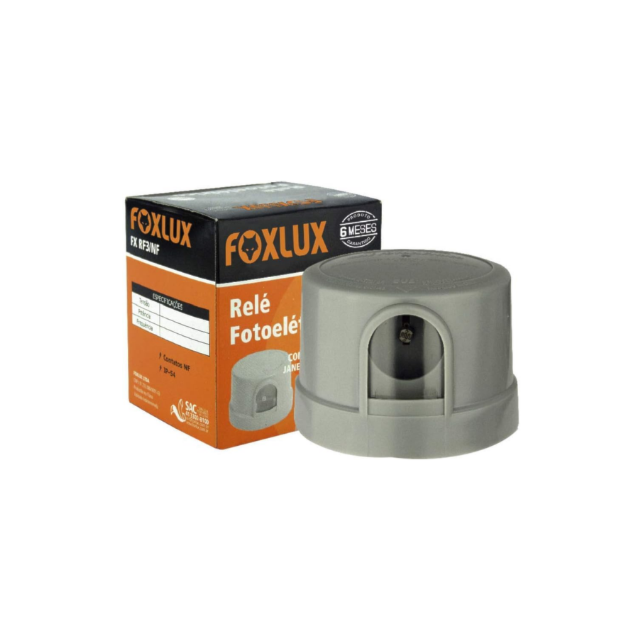 Relé Fotoelétrico Cinza 220V - FOXLUX Relé Fotoelétrico Cinza 220V - FOXLUX
