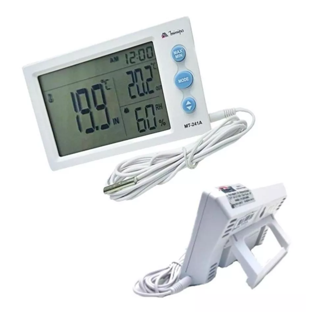 Relógio Termo Higrômetro Digital MT241A - MINIPA Relógio Termo Higrômetro Digital MT241A - MINIPA