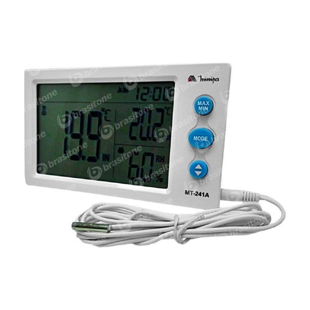 Relógio Termo Higrômetro Digital MT241A - MINIPA Relógio Termo Higrômetro Digital MT241A - MINIPA