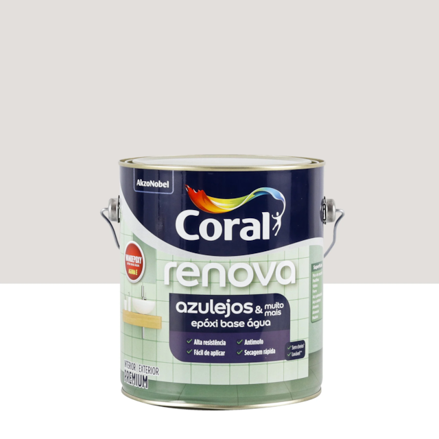 Renova Epóxi Acetinado Branco 3,6 Litros - CORAL Renova Epóxi Acetinado Branco 3,6 Litros - CORAL