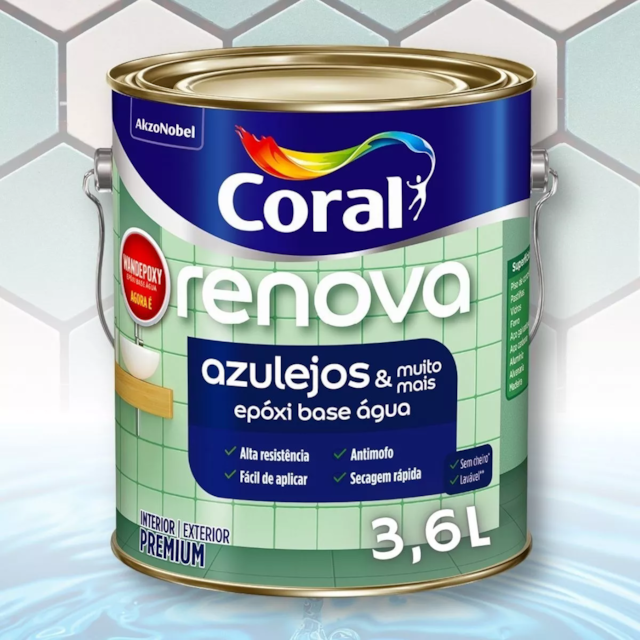 Renova Epóxi Brilhante Branco 3,6 Litros - CORAL